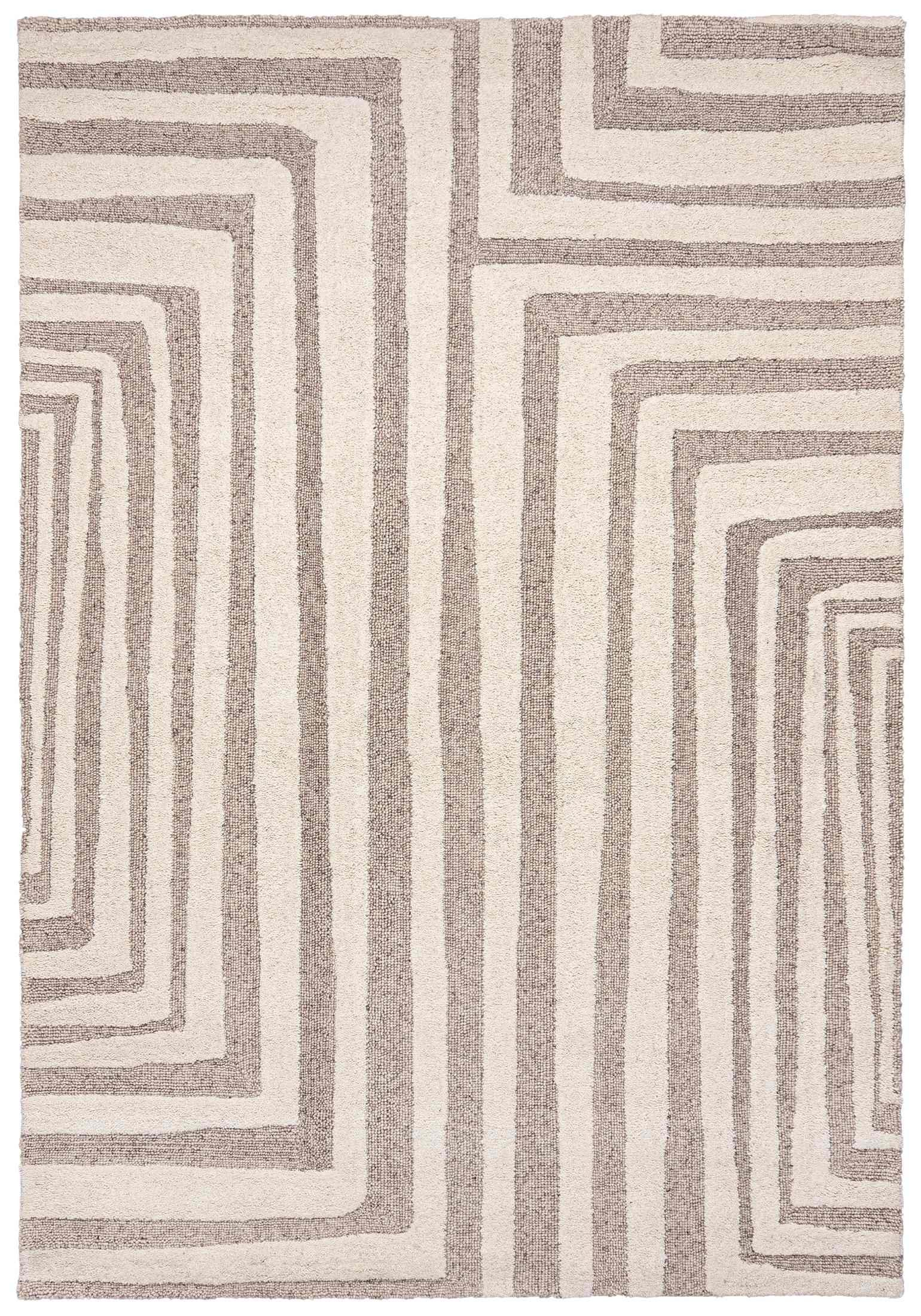 Naturprodukt x Wolle, 80 Handwebteppich 150 cm Designteppich Japandi, Mazovia, Wollteppich