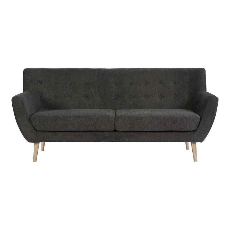 ebuy24 Sofa Monte Sofa 3 Personen dunkelgrau.