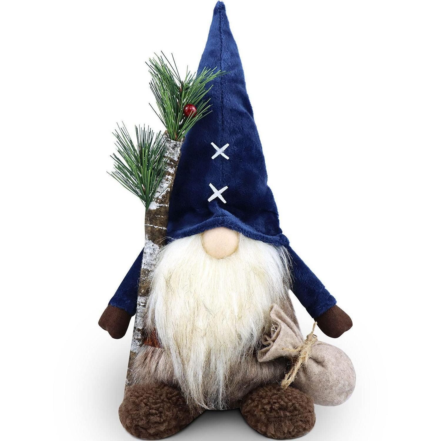 LuxusKollektion Wichtel Weihnachtswichtel Deko 33cm Blau (1 St)