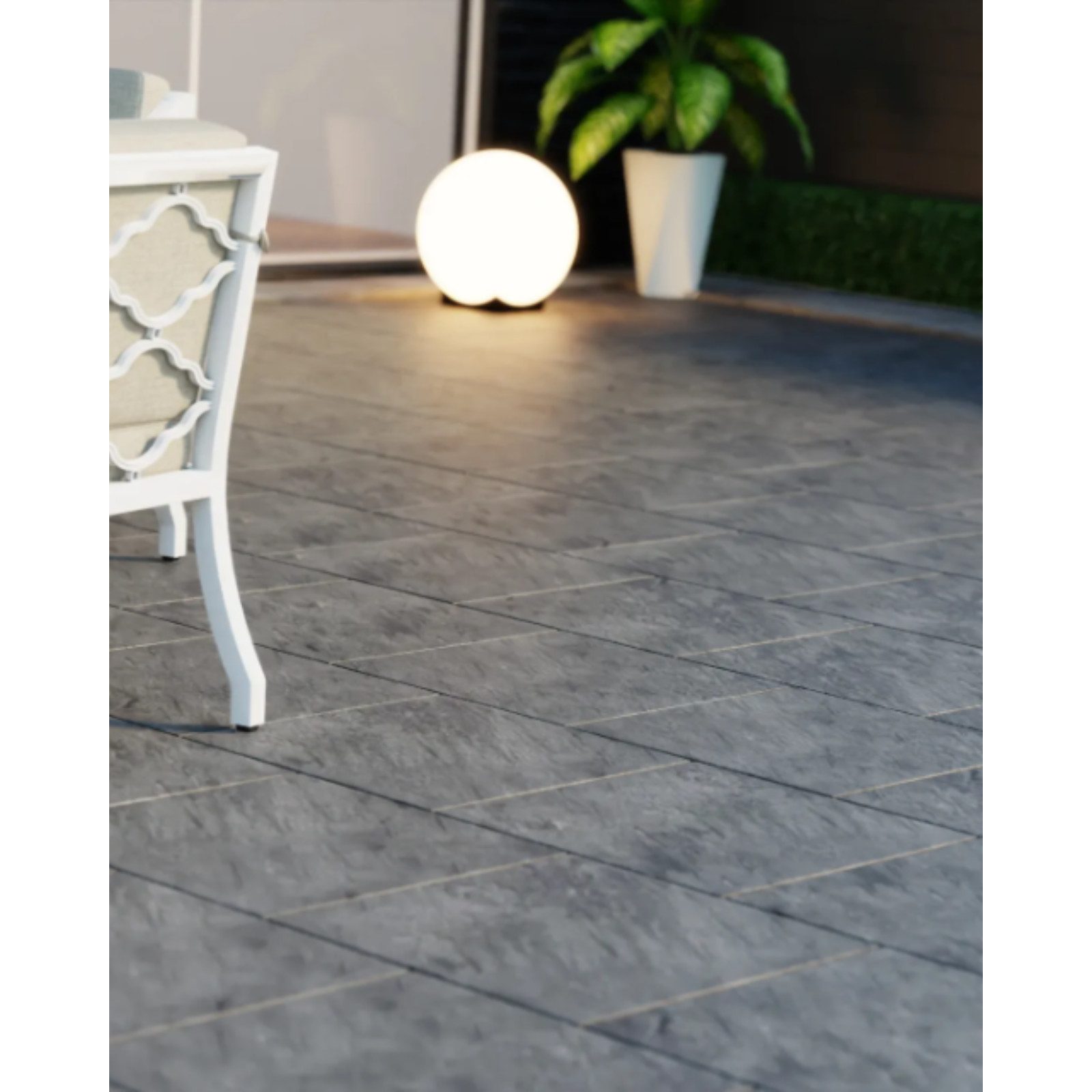 HORI Terrassenplatte HORI Terrassenplatten Feinsteinzeug Steinoptik, Boden für Outdoor, Feinsteinzeug 60x60, Dunkelgrau, Feinsteinzeug, Massiv, Rutschhemmend