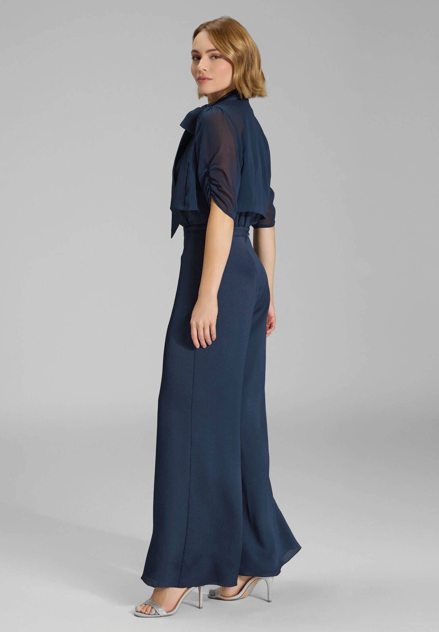 SWING Boleroblazer - Chiffon Bolero mit Satin Blende Lockere Passform günstig online kaufen