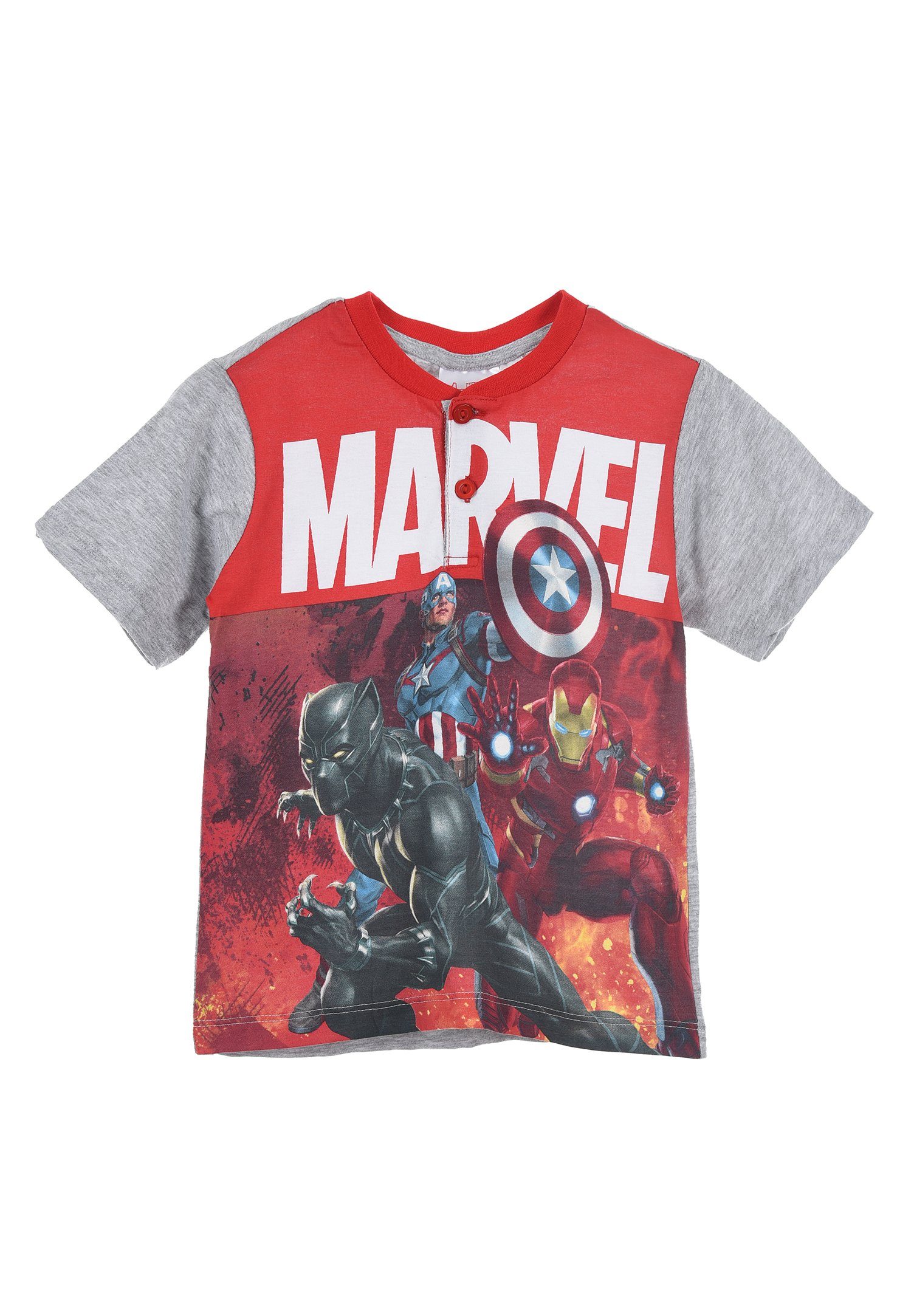 The AVENGERS Shorty Captain America Ironman Black Panther Kinder Jungen Pyjama Schlaf-Set (2 tlg)
