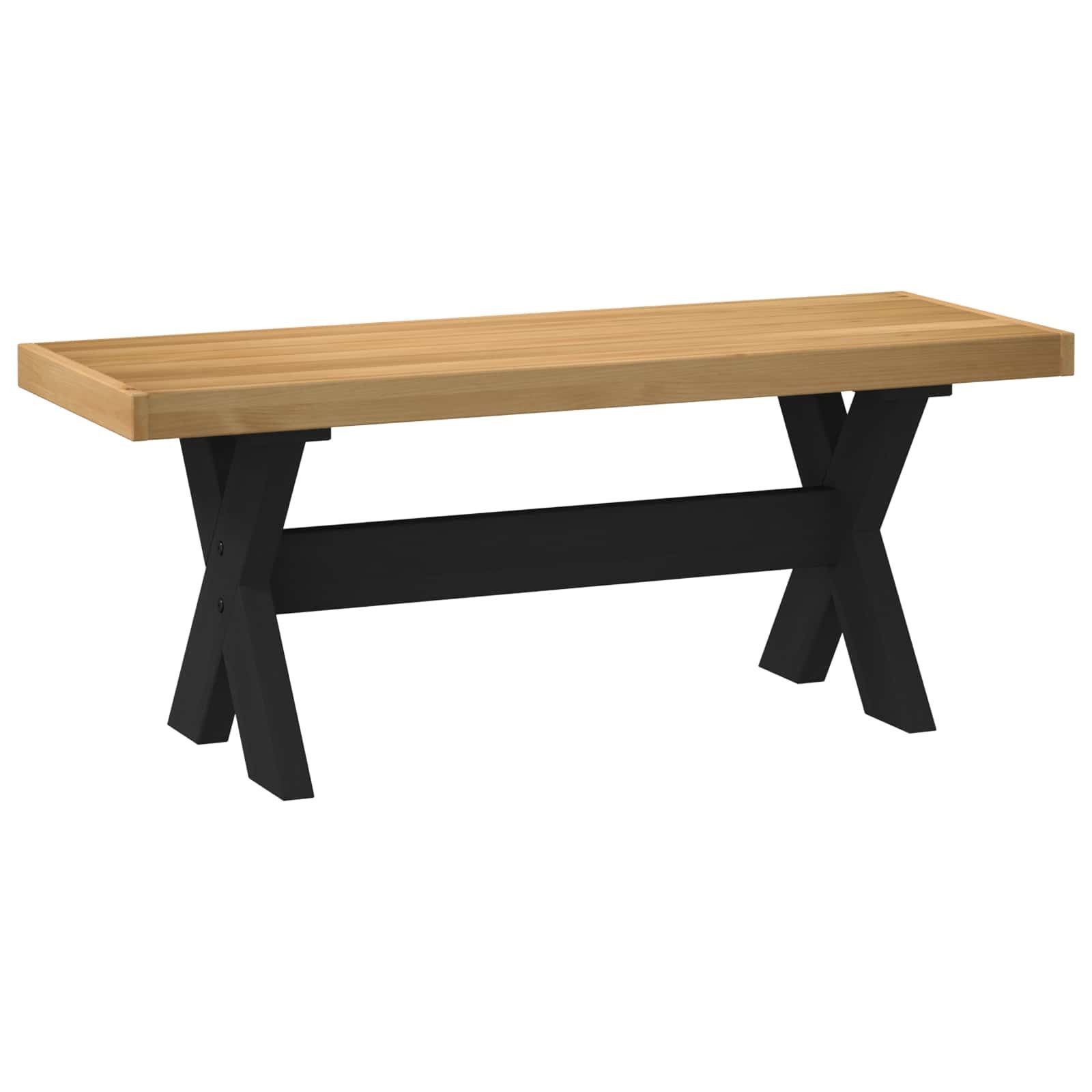 vidaXL Essbank Esstischbank NOAIN 120 x 41 x 45 cm Massives Kiefernholz Natur (1-St)
