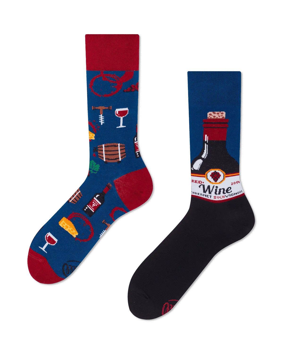 Many Mornings Freizeitsocken Many Mornings Socken Cabernet Sockvignon (1 Paar, 1-Paar, 1 Paar) immer ein dismatching Paar