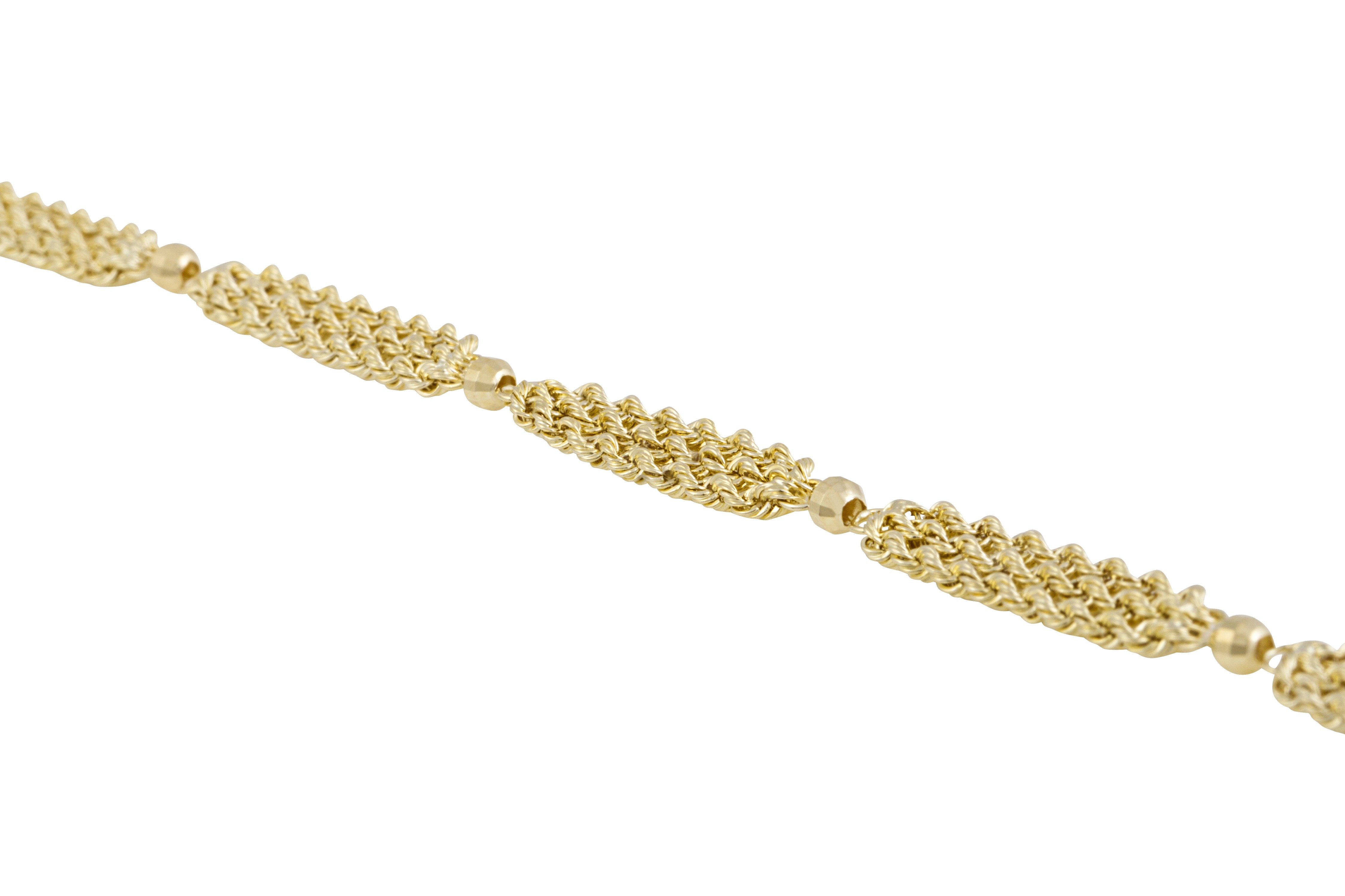 Vivance Armband Goldarmband, mit facettierten Kügelchen