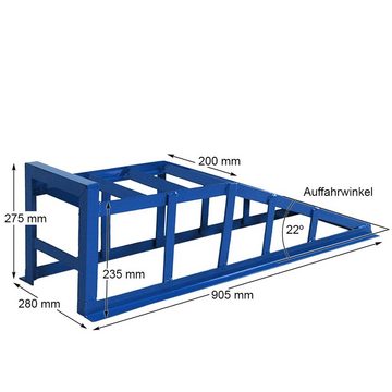 HELO24 Auffahrrampe PKW 2x blau bis 195er Räder