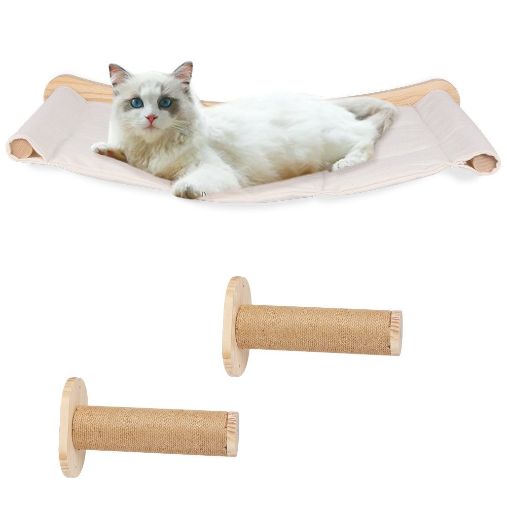JEOBEST Katzen-Hängematte Katzenhängematte Wand, Kletterwand Katzen inkl. 2 günstig online kaufen