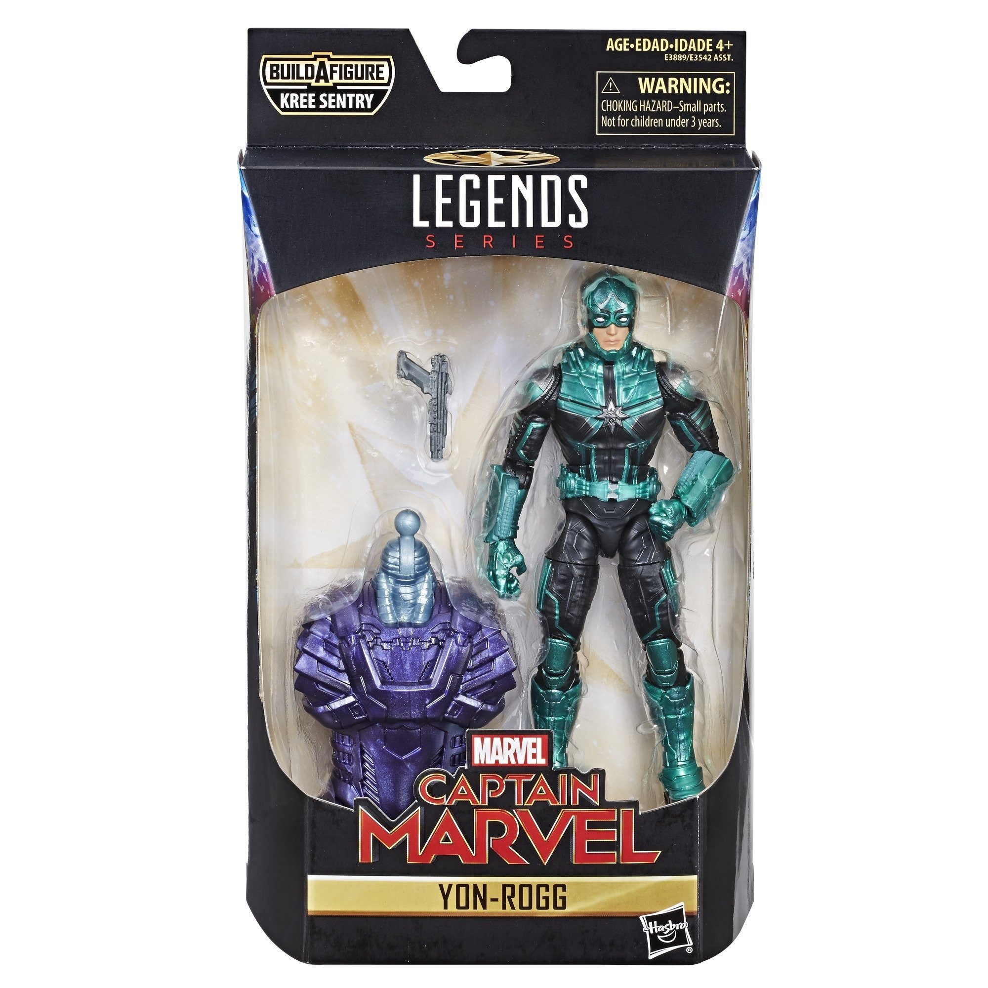 Hasbro Actionfigur Marvel Legends Captain Marvel Kree Sentry Wave Yon-Rogg 6 Inch BaF Act