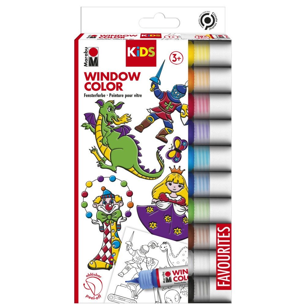 Marabu Wasserfarbe Marabu KiDS Window Color 10x25ml sortiert