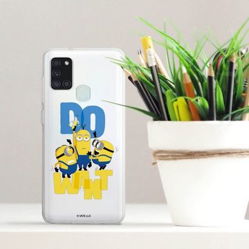 DeinDesign Handyhülle Minions Banane Film Minions Do Want, Samsung Galaxy A21s Silikon Hülle Bumper Case Handy Schutzhülle