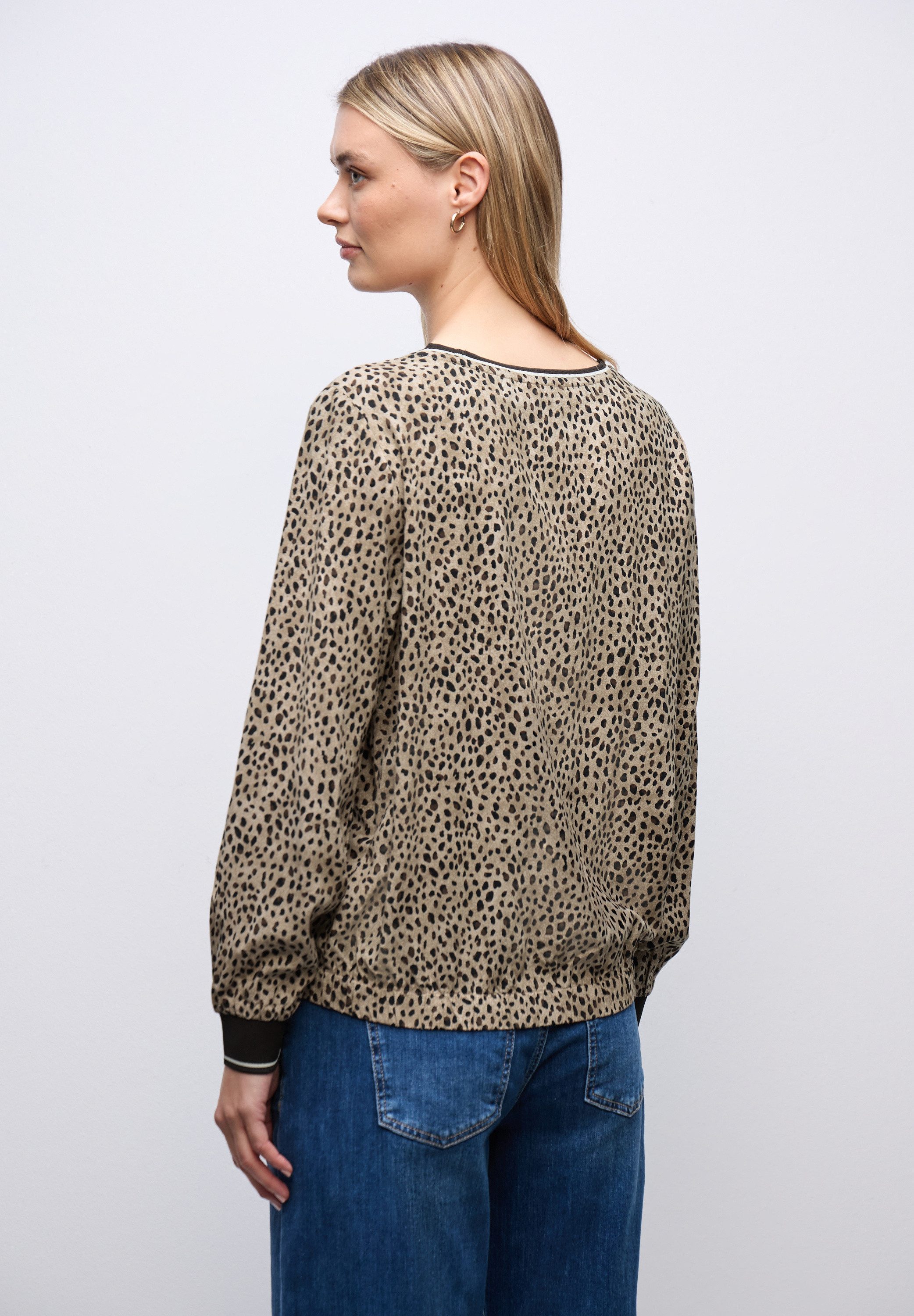 STREET ONE Langarmbluse mit Leoprint günstig online kaufen