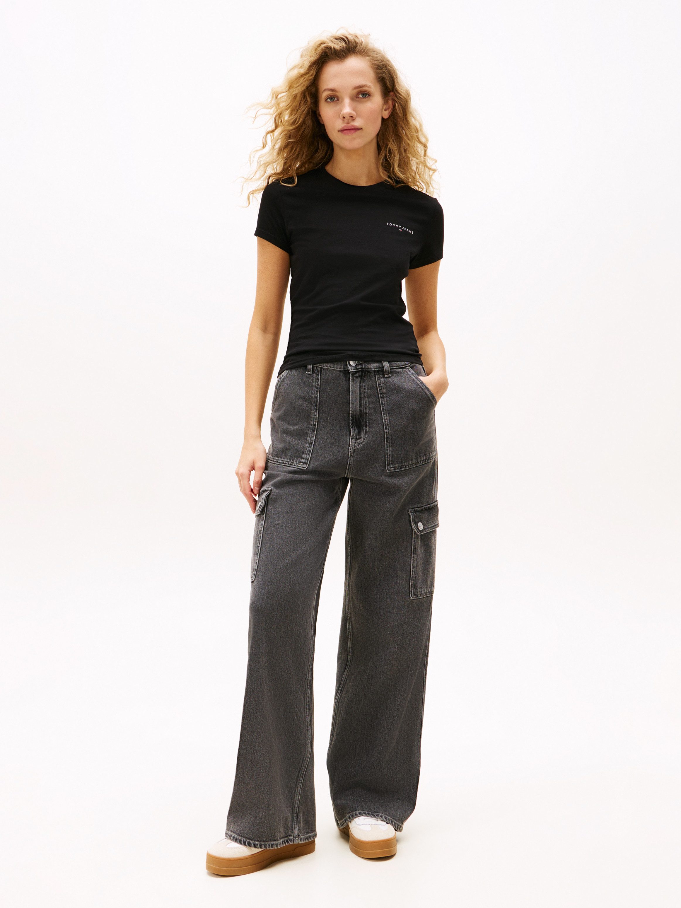 Tommy Jeans Kurzarmshirt TJW SLIM LINEAR günstig online kaufen