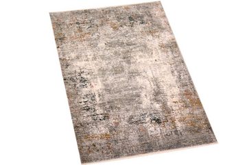 Teppich Wohnzimmer Teppich Vintage abstrakter Designerteppich Flur Diele in sandgrau beige creme goldgelb, Teppich-Traum, rechteckig, Höhe: 7 mm