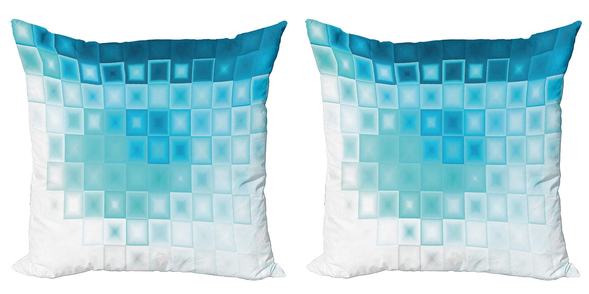 Kissenbezüge Modern Accent Doppelseitiger Digitaldruck, Abakuhaus (2 Stück), Abstrakt Fractal quadratische Formen