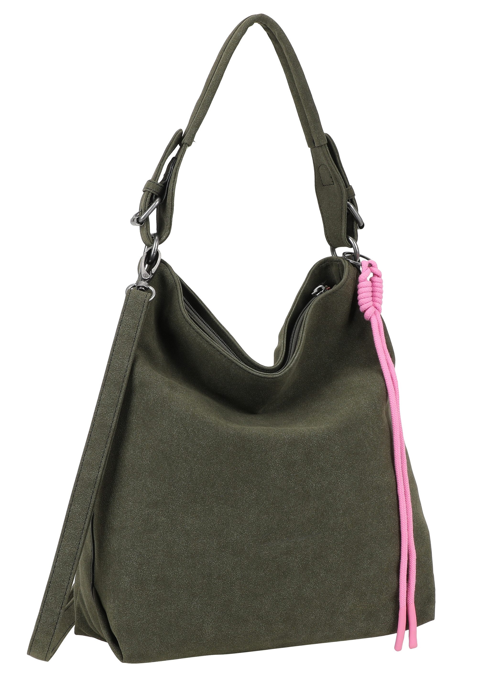 Fritzi aus Preußen Schultertasche Jacky Black, mit Reißverschluss