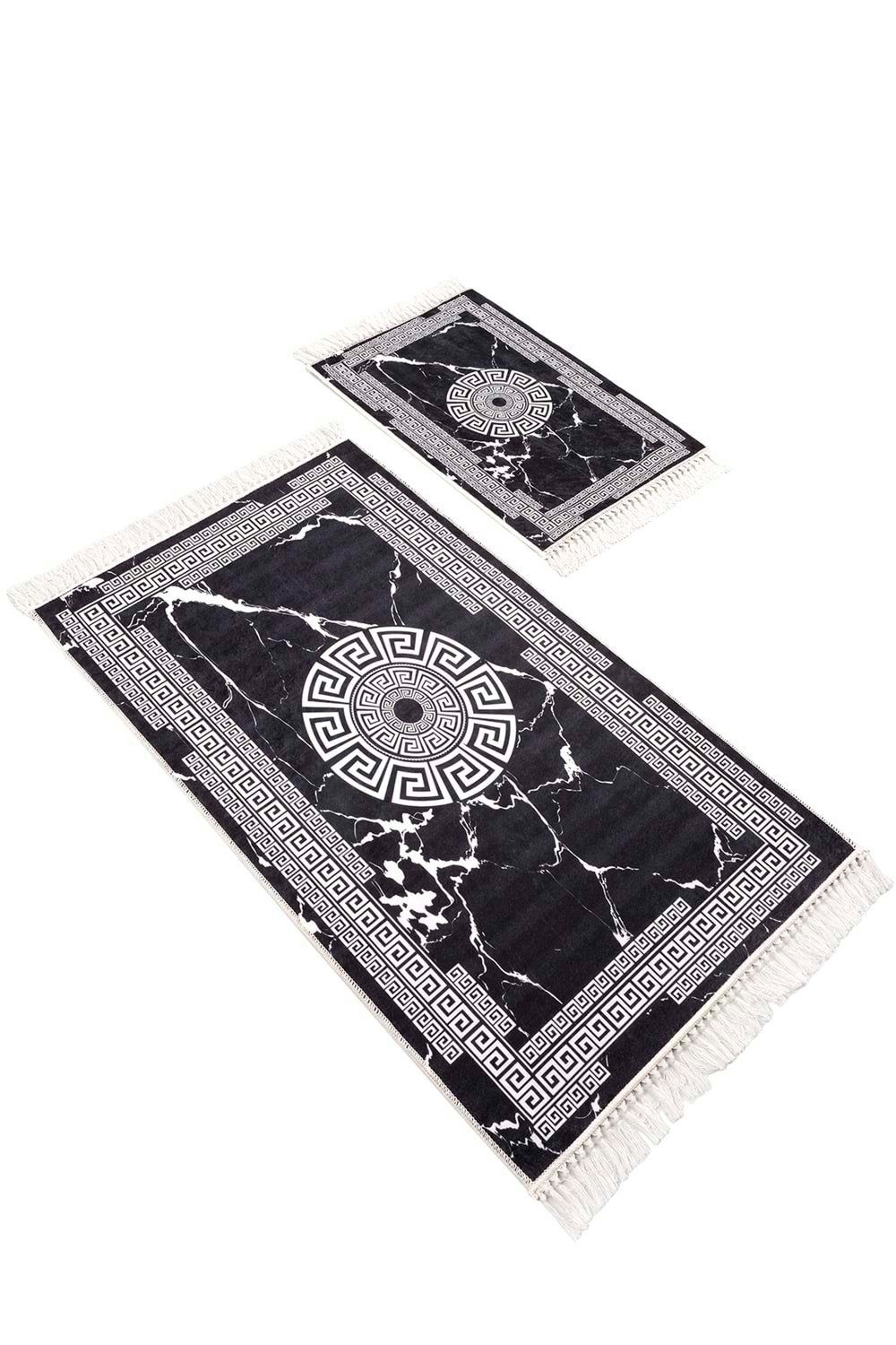 ZELLERFELD Badematte Premium 2-teilig Bad Matte Teppich Dusche Set Matten Teppich