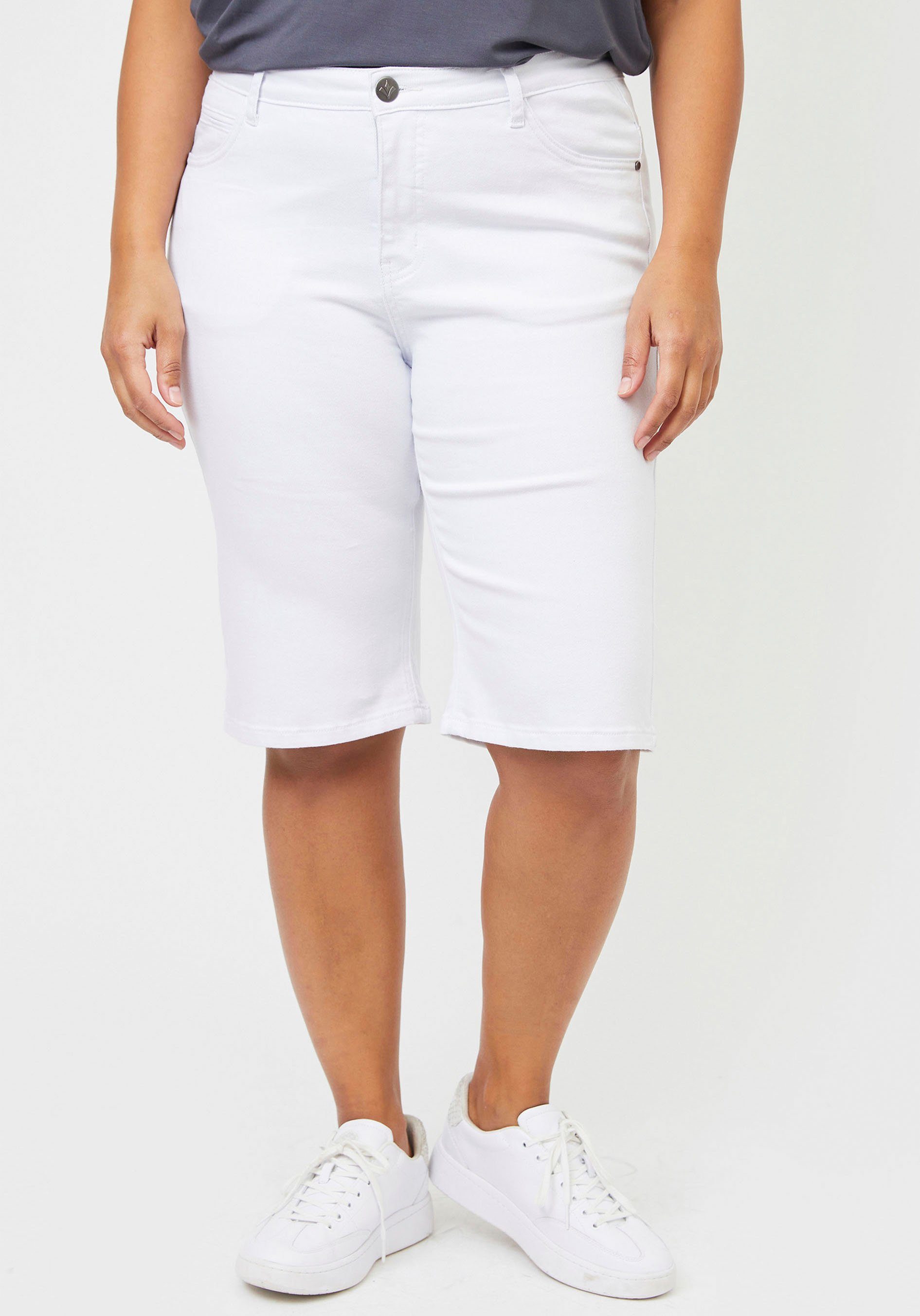 ADIA Jeanshotpants Milan white | Jeansshorts