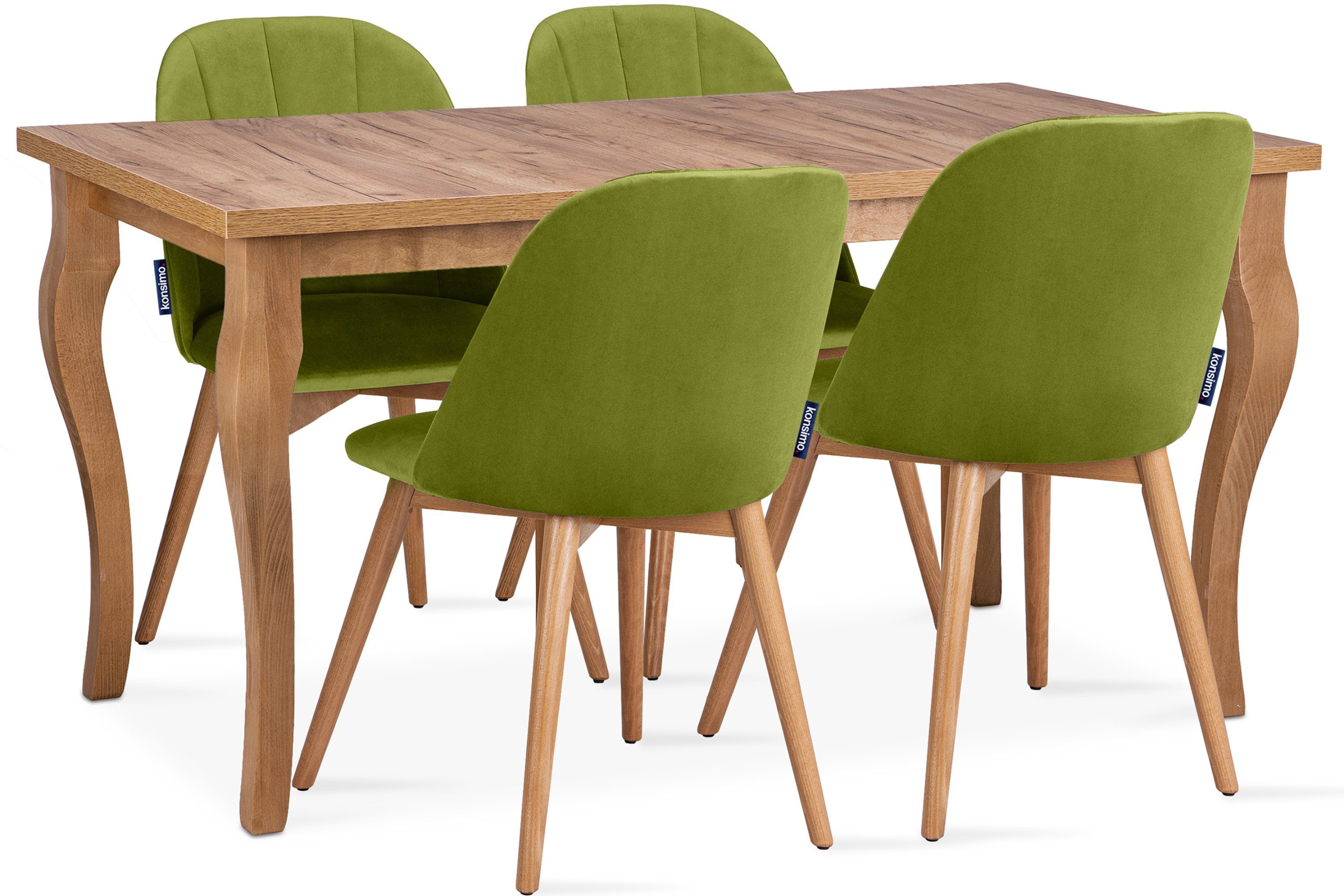 KONSIMO® Esstisch CABIO Esszimmertisch Küchentisch 150x80cm, günstig online kaufen