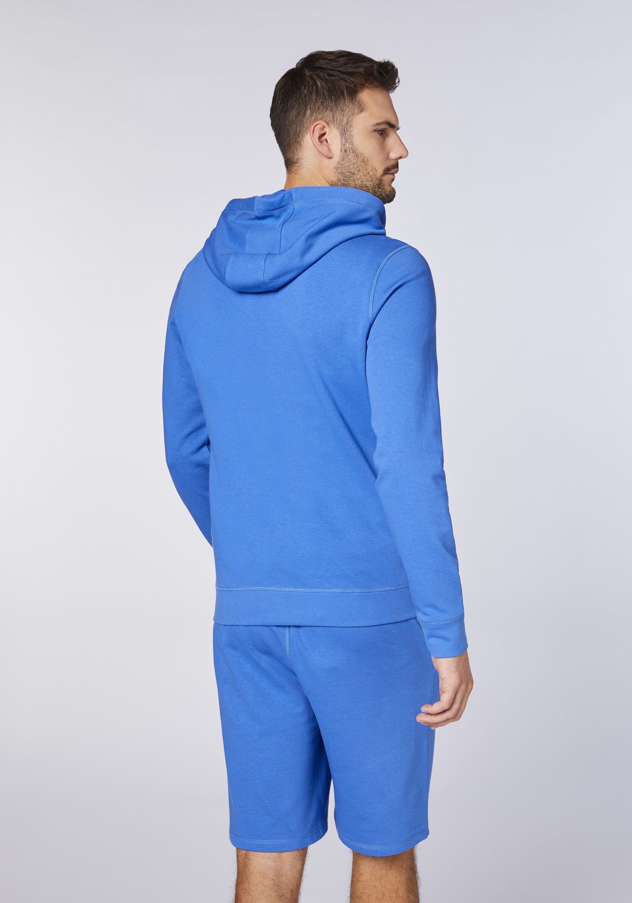 Oklahoma Kapuzensweatshirt 18-4048 Blue weichem aus Materialmix Jeans Nebulas
