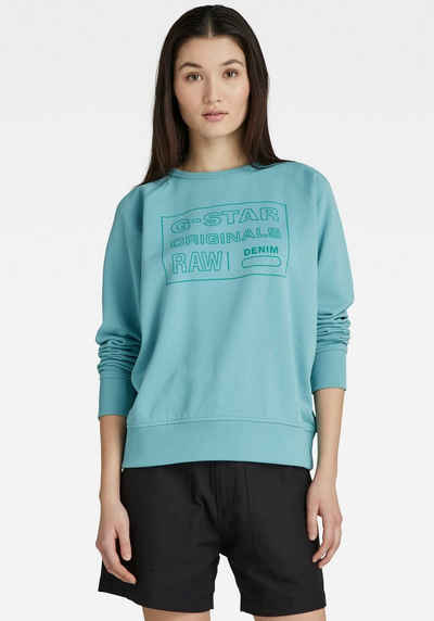 G-Star RAW Sweatshirt »Sweatsshirt Raglan originals sw« mit Grafikprint vorne