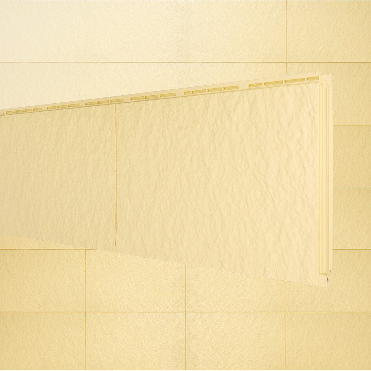 ZF Zierer Verkleidungspaneel Zierer Putzoptik PS 1 Platte 111,5 x 36cm 9 Stück 3,4qm gelb, BxL: 35,9x111,5 cm, 0,4 qm, (Karton mit 9 Platten, 3,60 qm) problemlose Montage, Putzoptik
