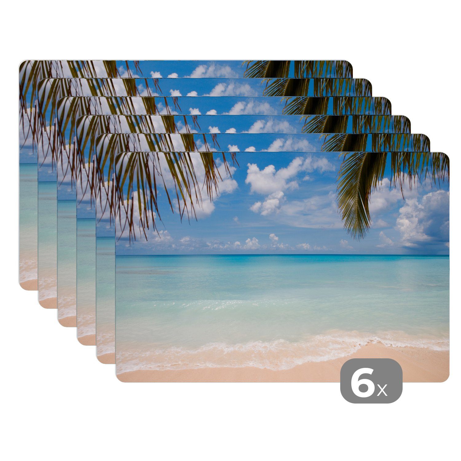 Platzset Blick von Grand Cayman auf das klare Karibische Meer