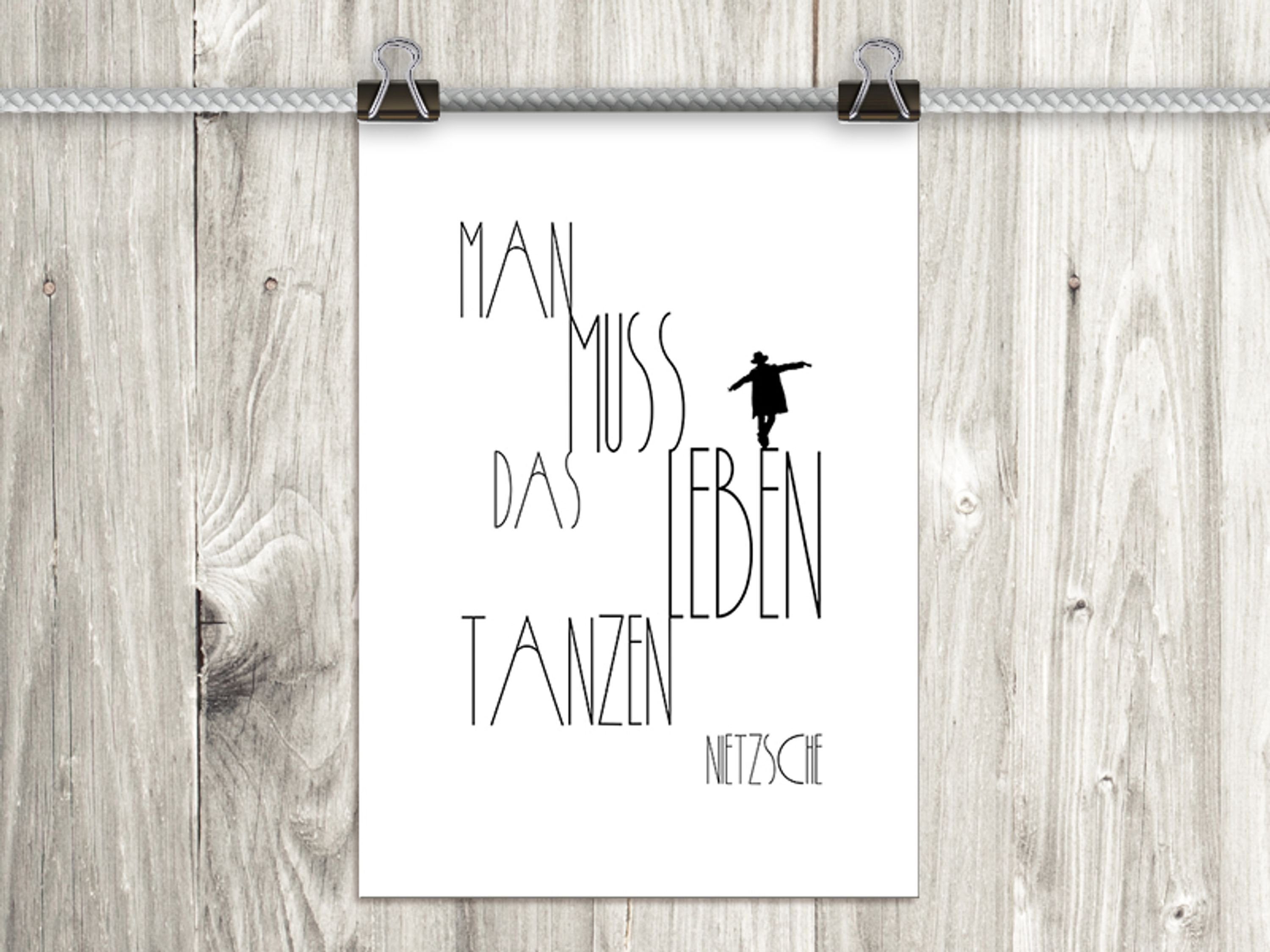 artissimo Poster Poster mit Spruch DinA4 Bild Sprüche Text Motivation schwarz-weiß, Zitate und Sprüche: Weisheit