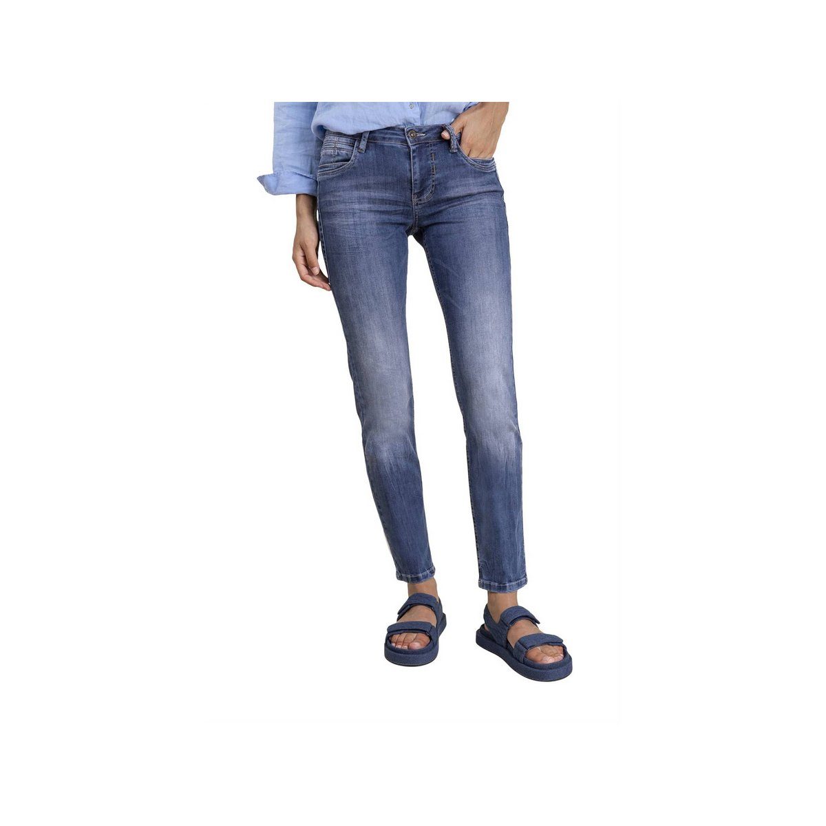 5-Pocket-Jeans grau (1-tlg) BLUE FIRE