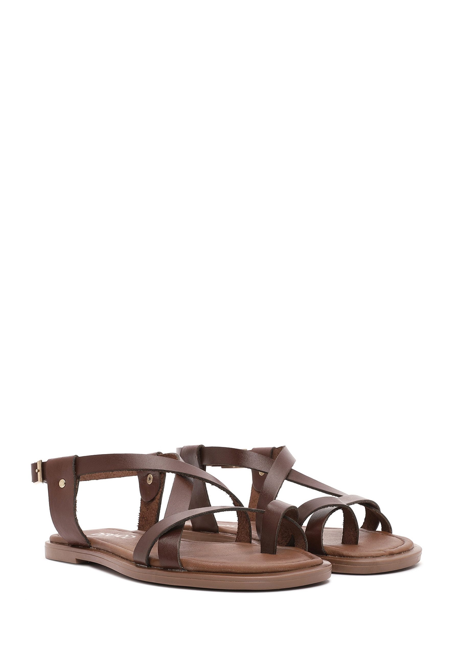 Derimod Sandalen aus Leder Sandale Echtes Leder, Lederfutter, Schnallenverschluss, Riemendesign