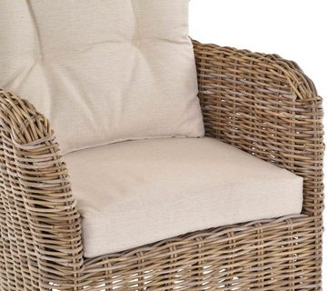 Krines Home Ohrensessel 2er Set Moderner Rattan Wintergartensessel mit hoher Rückenlehne (2er-Set, 2-St., 2er-Set), Ohrenbackensessel Sessel Esszimmer mit Armlehne