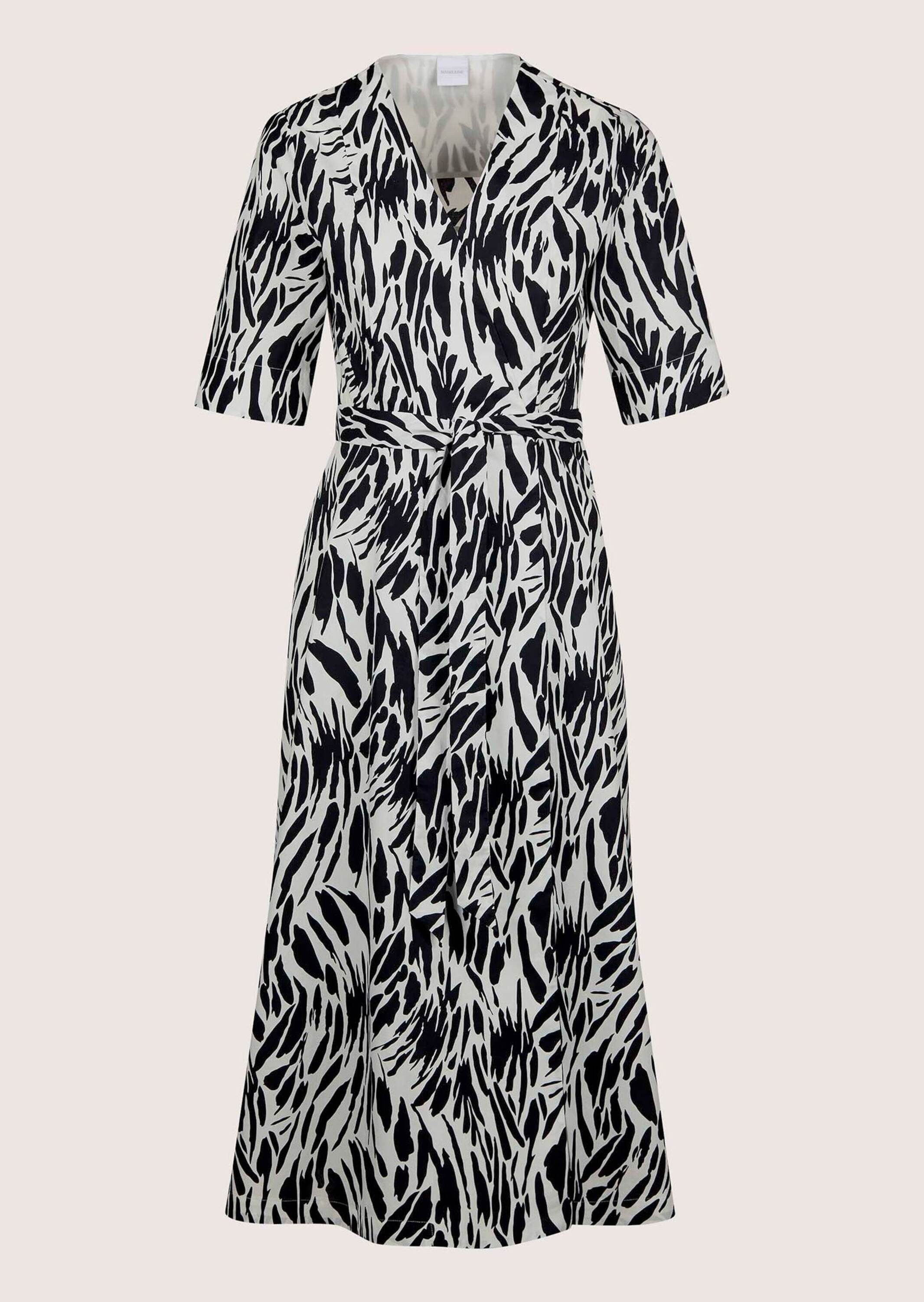 MADELEINE Maxikleid Sommerkleid mit Gürtel, in Wickelform Unifarbenes Design mit tiefem V-Ausschnitt und Knopfdetails