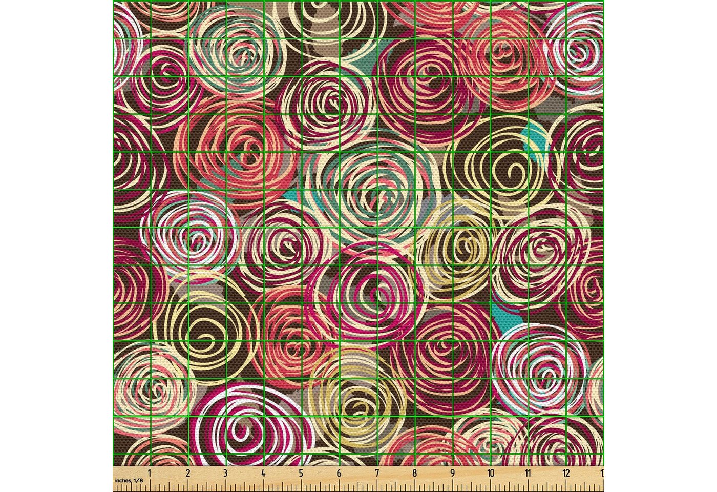 Thumbnail - Abakuhaus Stoff Schön Gewebten Stoff für Polster und Wohnaccessoires, Abstrakt Rosen-Blumen-Surreal