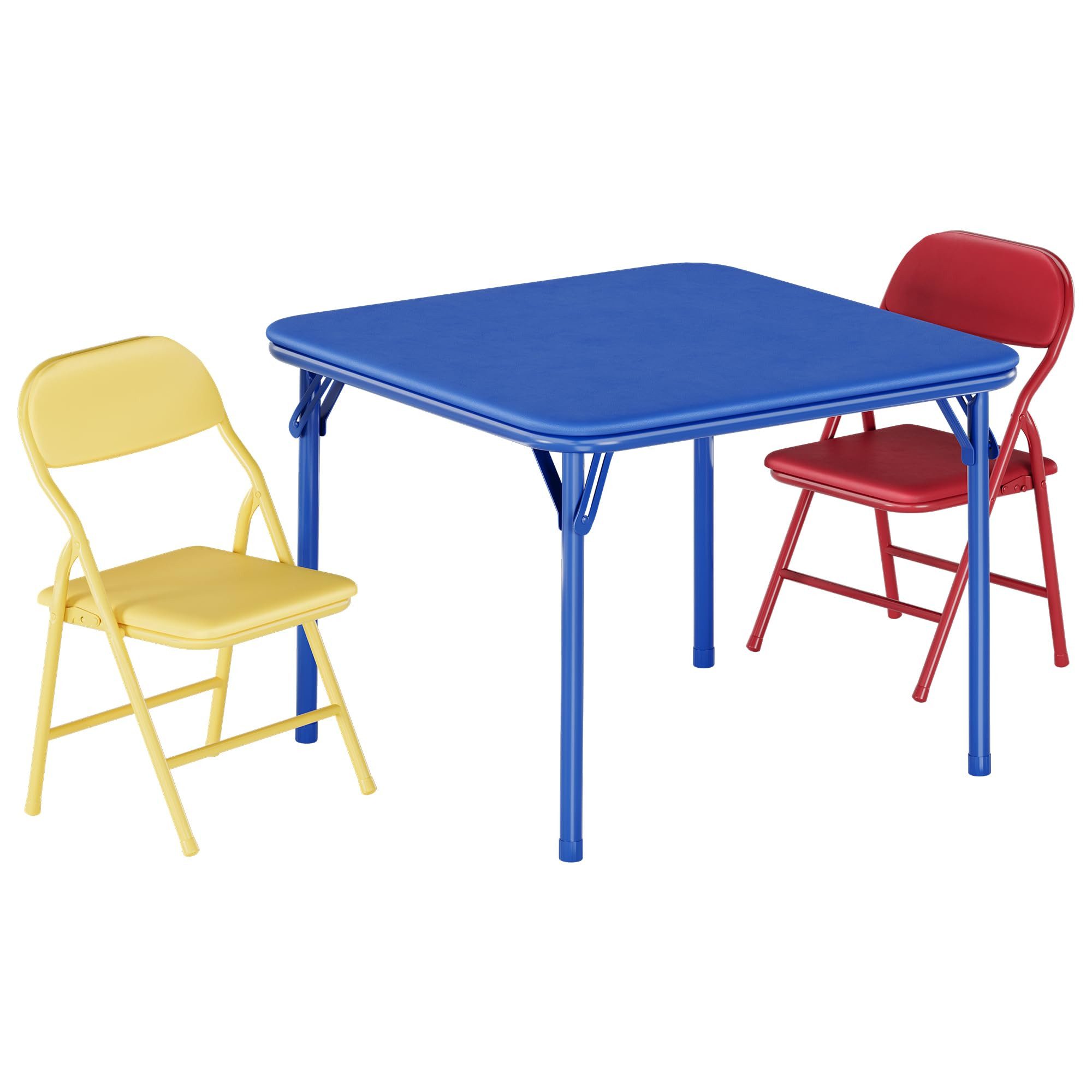 GarveeMore Kindertisch Klappbare Kinder Tisch 2 Stühle Set für Home Learning Spielzimmer