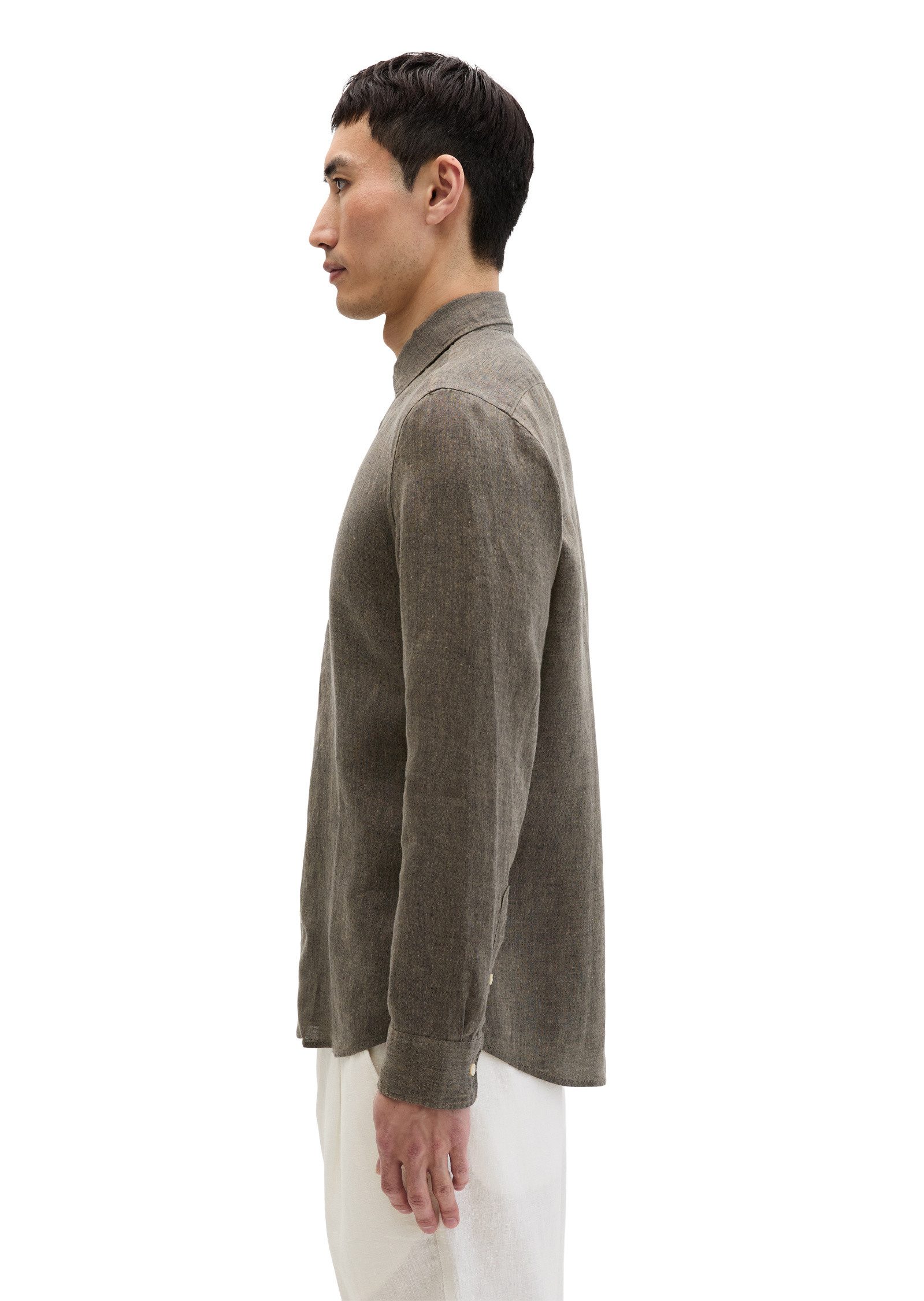 Marc O'Polo Langarmhemd aus feinem Leinen-Chambray