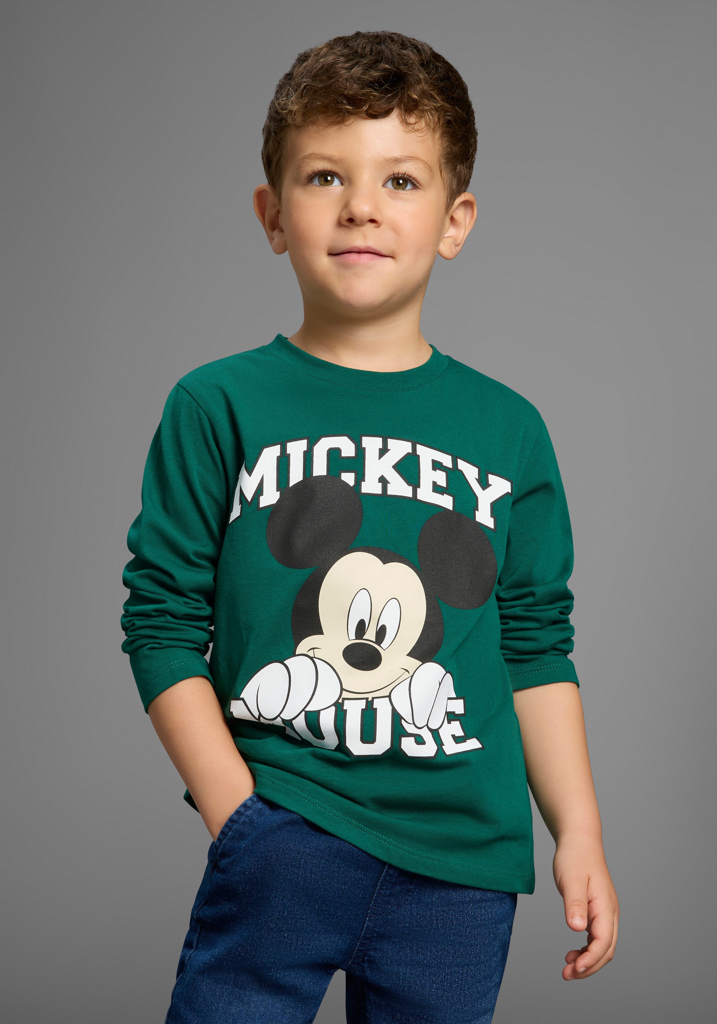 KIDSWORLD Langarmshirt Disney Shirt Mickey Mouse Disney Shirt mit Mickey Mouse Druck