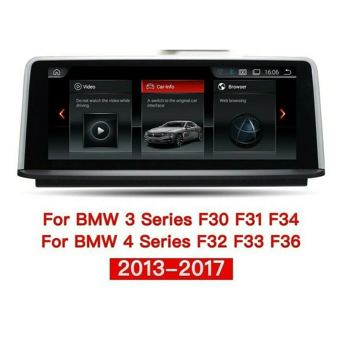 GABITECH Autoradio BMW F30 F31 F32 F33 F80 F82 NBT 10.2" Android GPS Carplay Einbau-Navigationsgerät