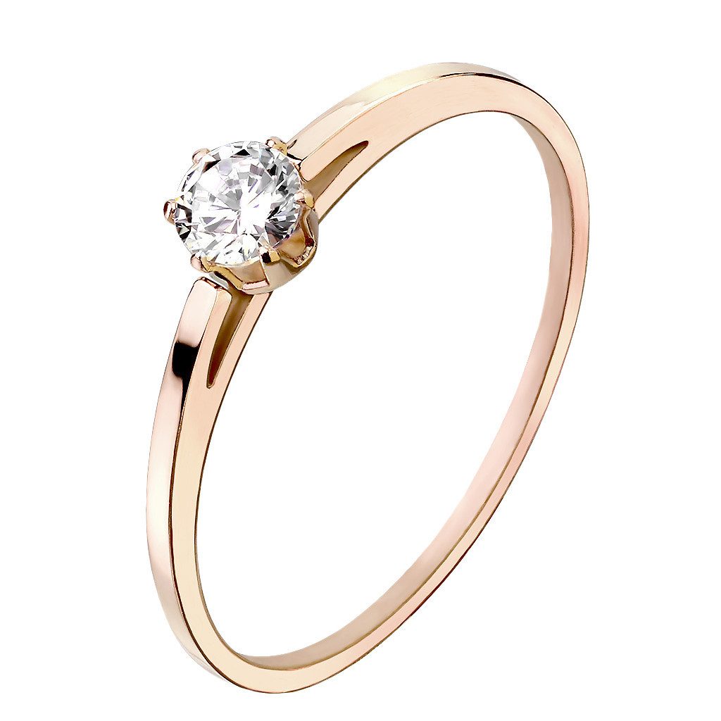 Taffstyle Fingerring Damen Designer Ring Solitärring Rosegold Kristall Größ günstig online kaufen