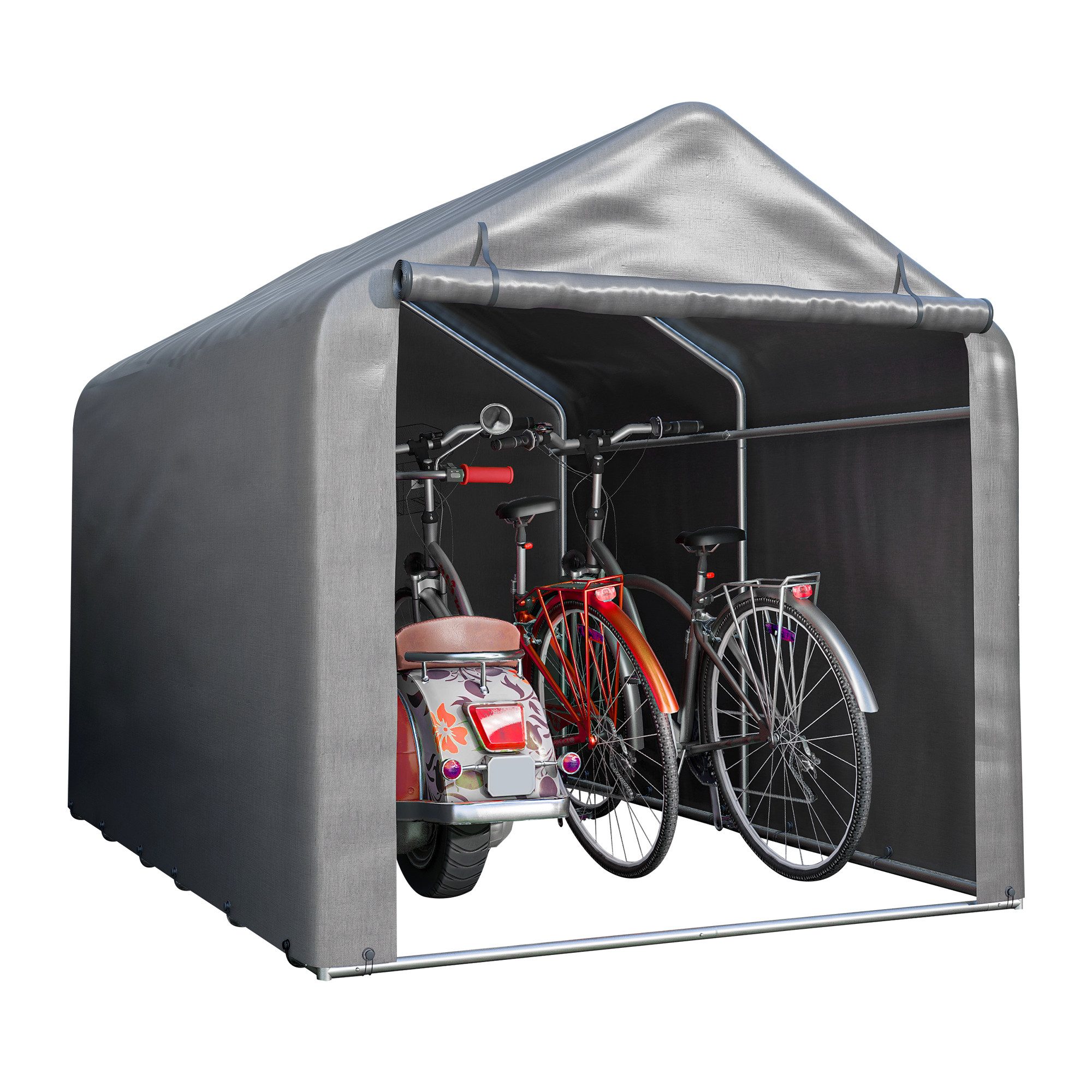 GIHAUVIA Gartenhaus Fahrradgarage, Lagerzelt Carport Gerätezelt.