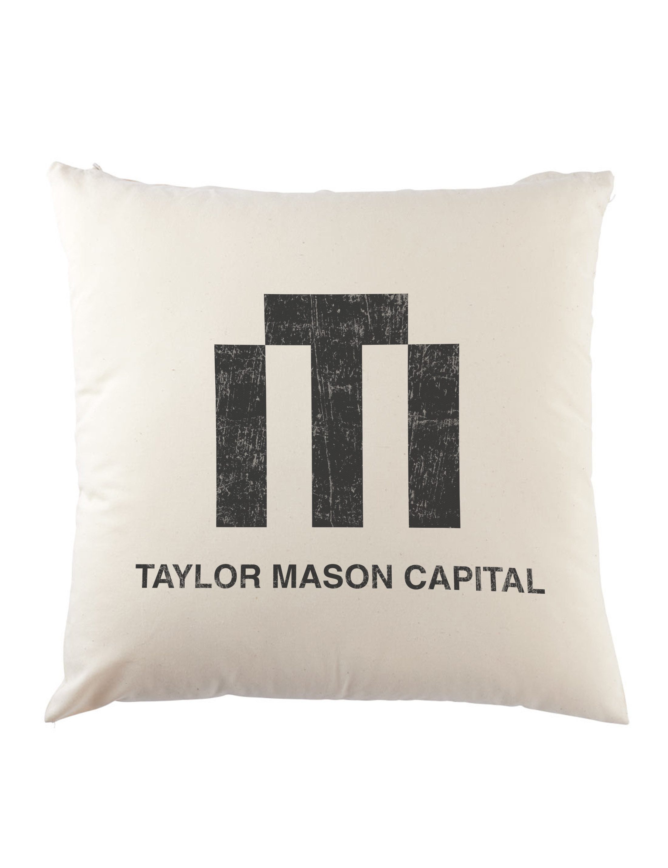 Urban Backwoods Dekokissen Taylor Mason Capital Dekokissen TV Symbol Sign Logo Zeichen Billions, Company Firma Firmenlogo Series