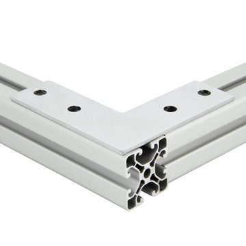 SCHMIDT systemprofile Profil 10x Verbinderplatte L 110x110x36mm Nut 8 Stahl Aluprofil-Zubehör