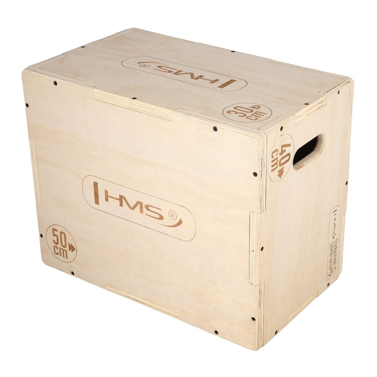 HMS Plyo-Box Holz Sprungbox plyometrisches Training Sprungkrafttraining Crossfit, Maße: 50x40x30cm