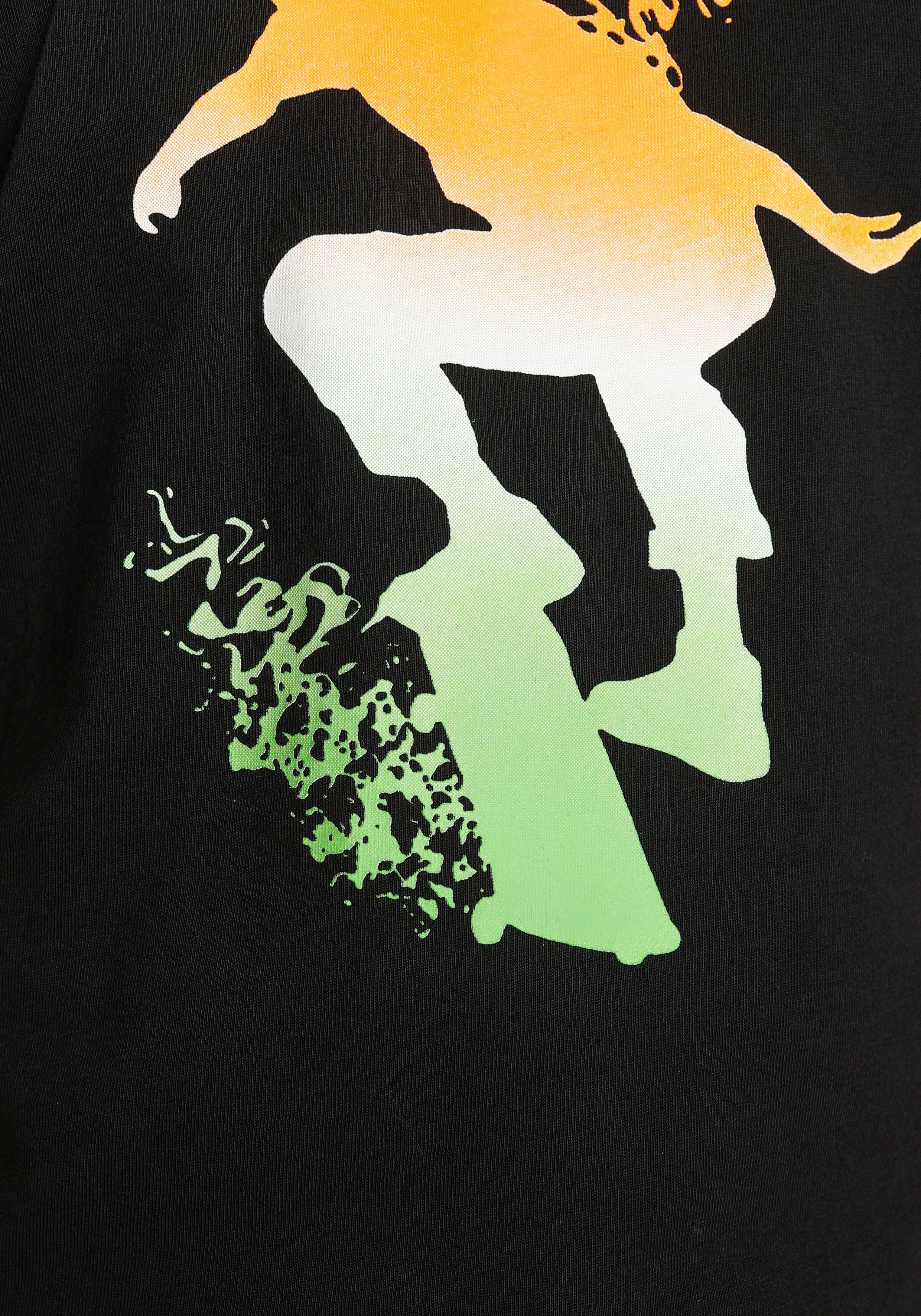 KIDSWORLD T-Shirt Skating - Druck Kurzarm, Basic-Passform, bedruckt, Rundhalsausschnitt