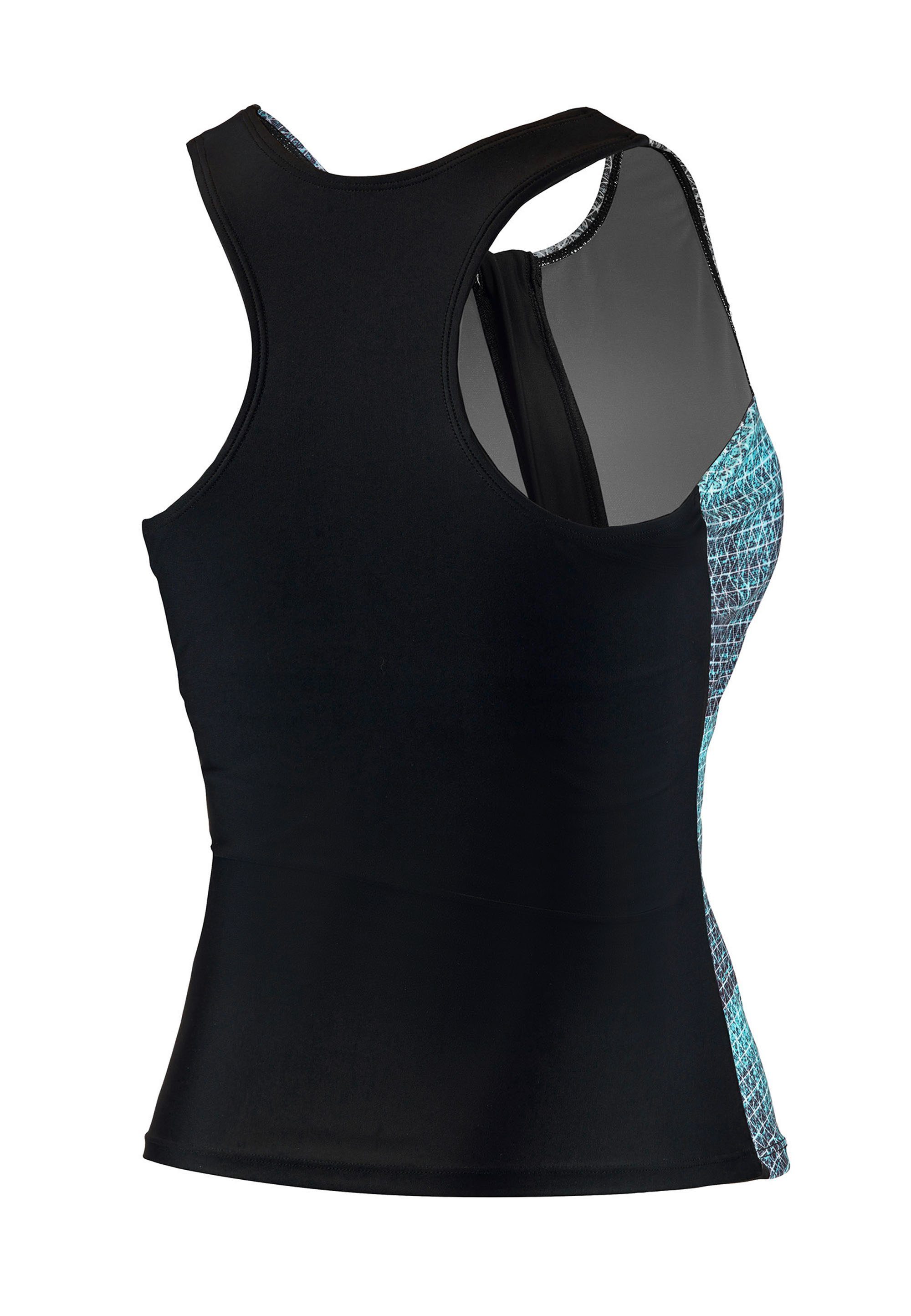 Beco Beermann Tankini BEsuit Racerback Swimtop (1-St) mit Front-Reißverschluss und Innen-BH in aufregendem Ethno Design