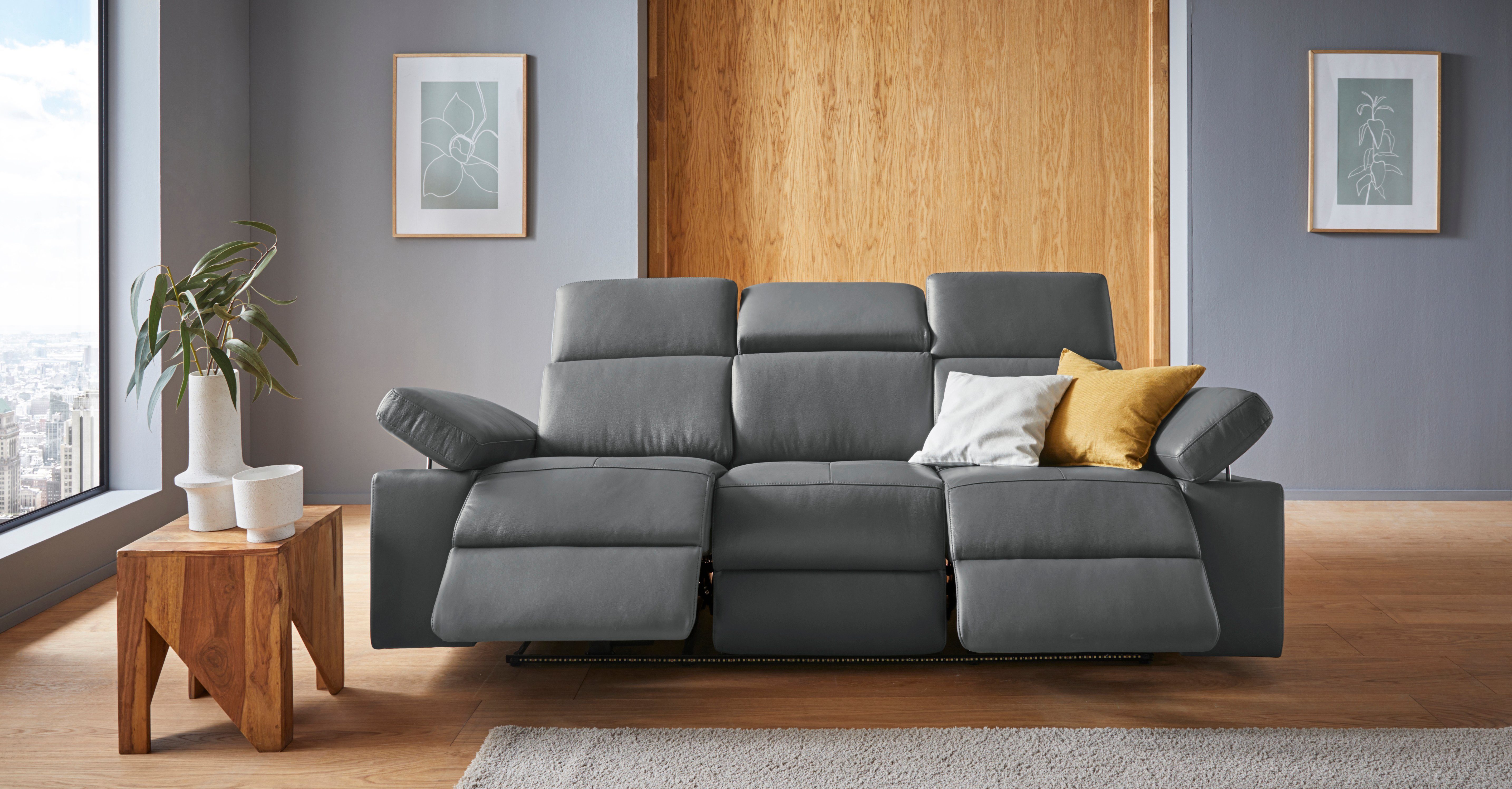 Home affaire 3-Sitzer Kilado, mit 2x Relaxfunktion, verstellbarer Armlehne, Kopfteilverstellung