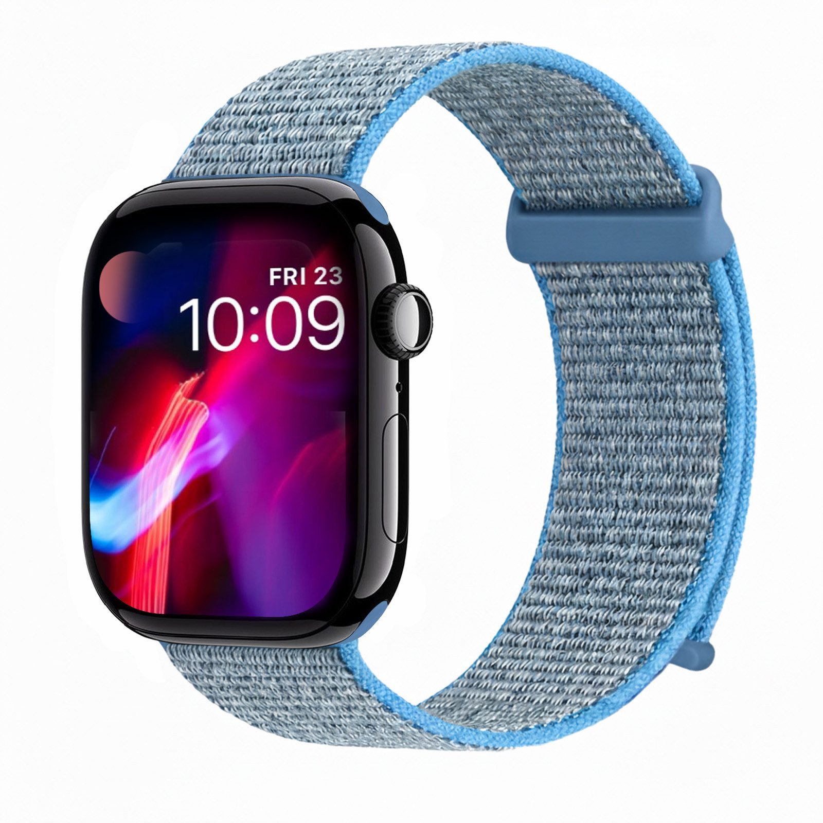 Tec-Expert Smartwatch-Armband für Apple Watch Series 10 42 mm Armband Ersatz Wechsel Band, Nylon Textil mit Klettverschluss, stufenlos Verstellbar, atmungsaktiv