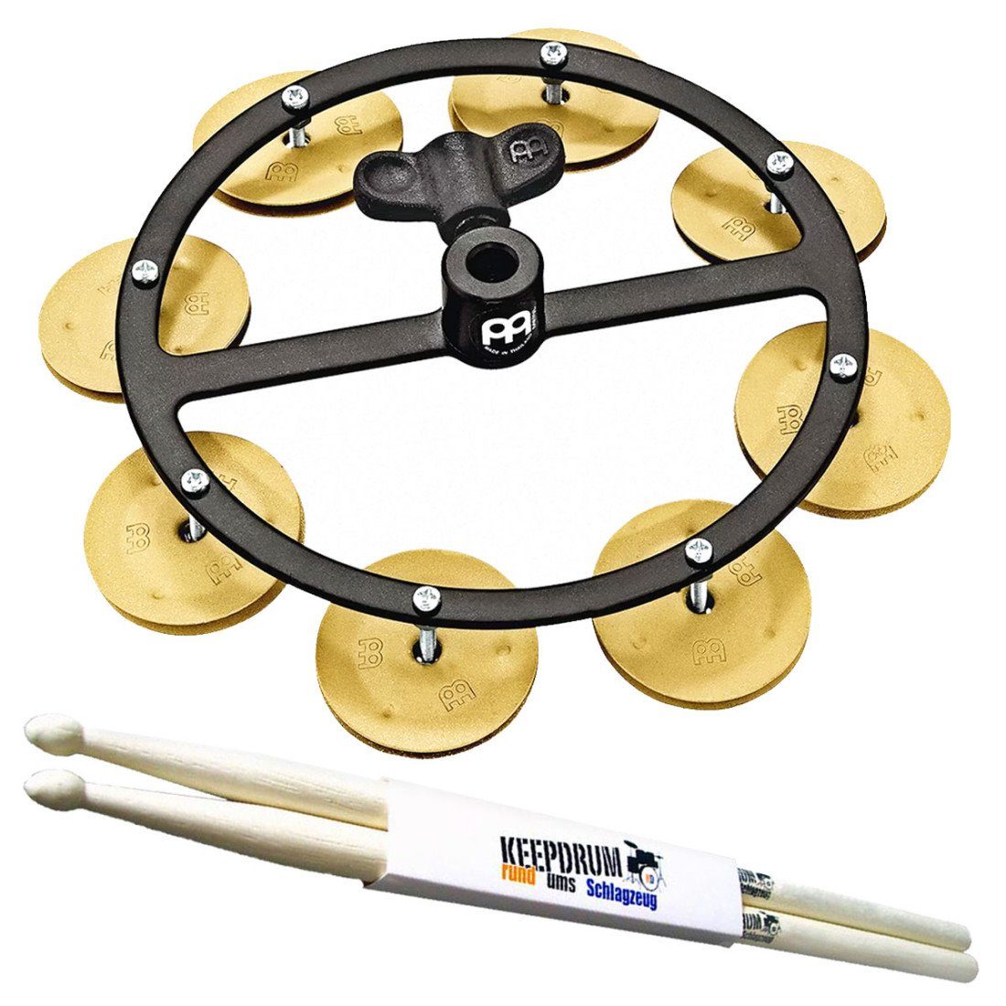 Meinl Percussion Tamburin HTHHBG Benny Greb HiHat mit Drumsticks