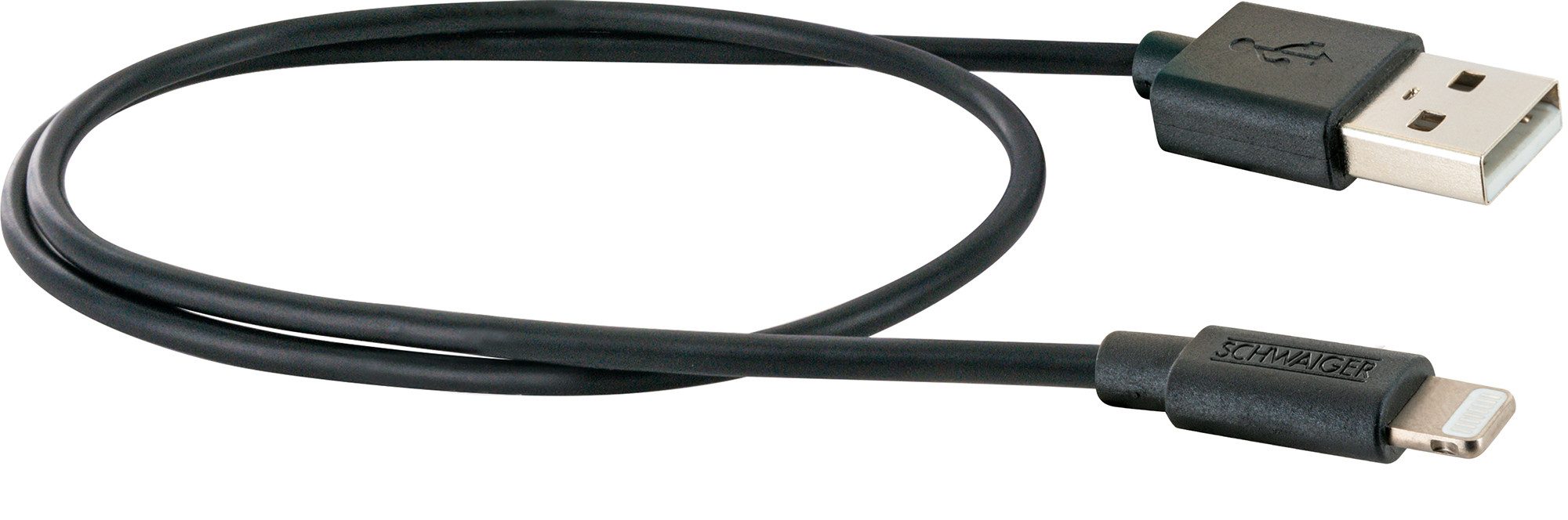 Schwaiger LKF050L 533 Smartphone-Kabel, USB 2.0 A Stecker, Apple® Lightning Stecker, (50 cm), universal einsetzbar