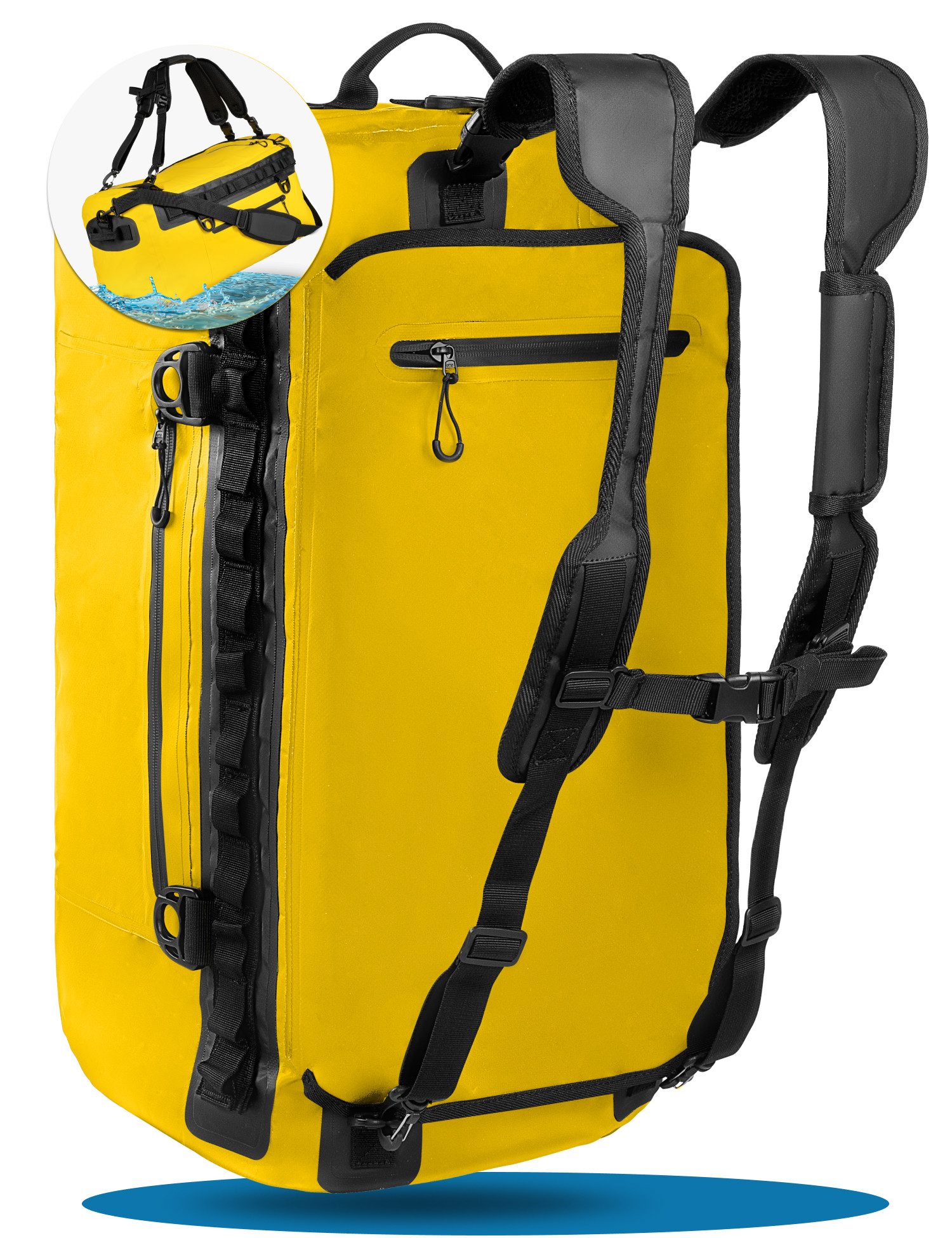 Styngard Reisetasche Hamburg, mit Rucksackfunktion - Wasserfester Seesack mit Rucksackfunktion