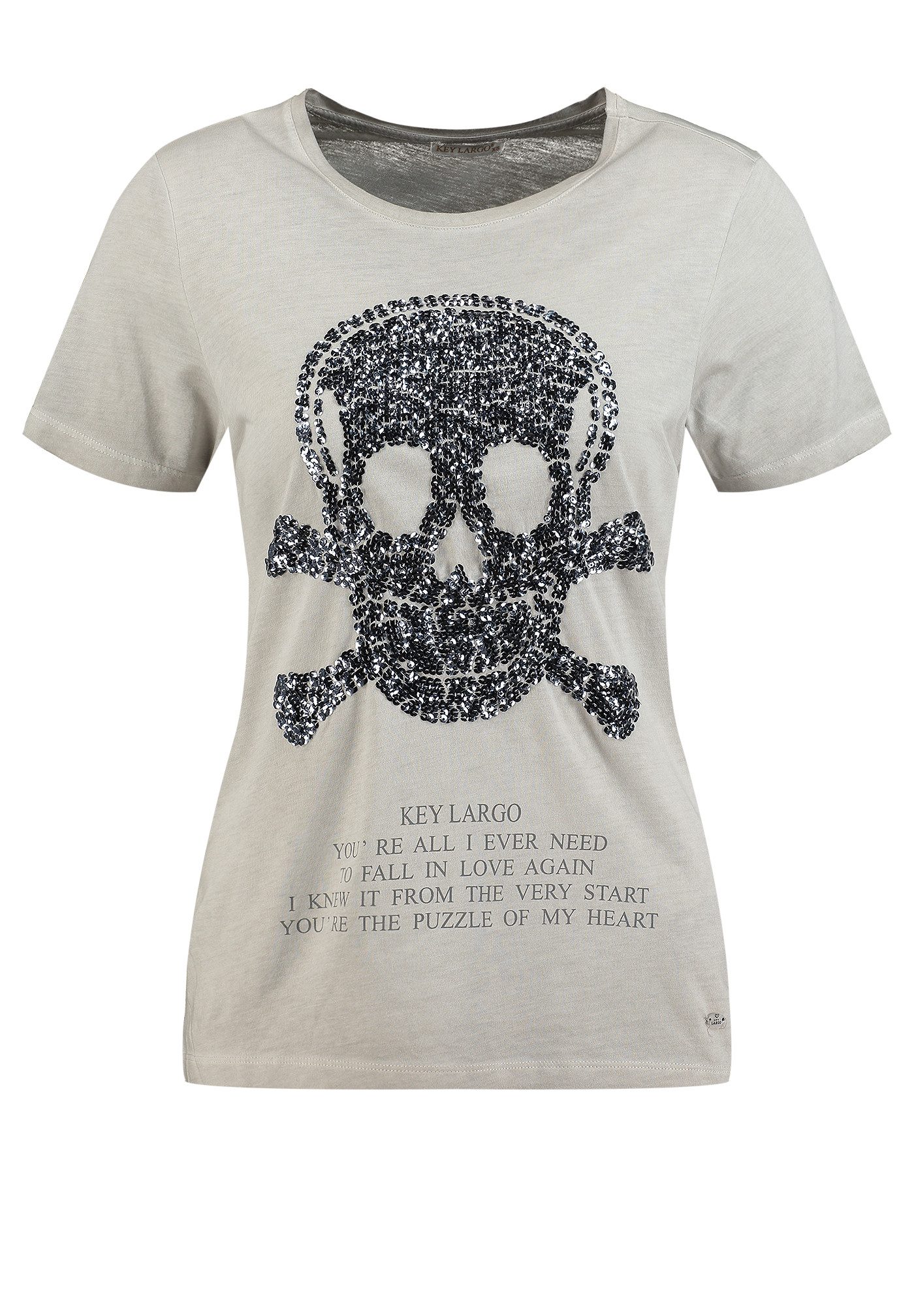 Key Largo T-Shirt WT BONE round (1er)