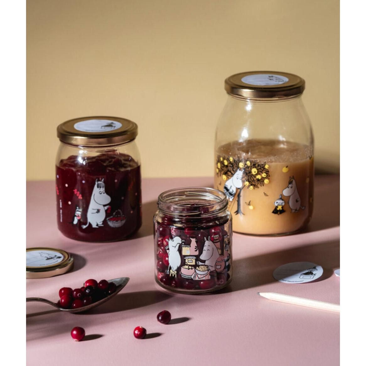 Muurla Vorratsdose Glas mit Schraubverschluss Moomin Jam (0,3L)